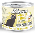 Joe & Pepper Cat Huhn, Pute & Ente mit Erbsen