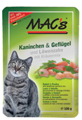 MAC's Pouch Pack Kaninchen und Geflügel und Löwenzahn mit Kräutermix